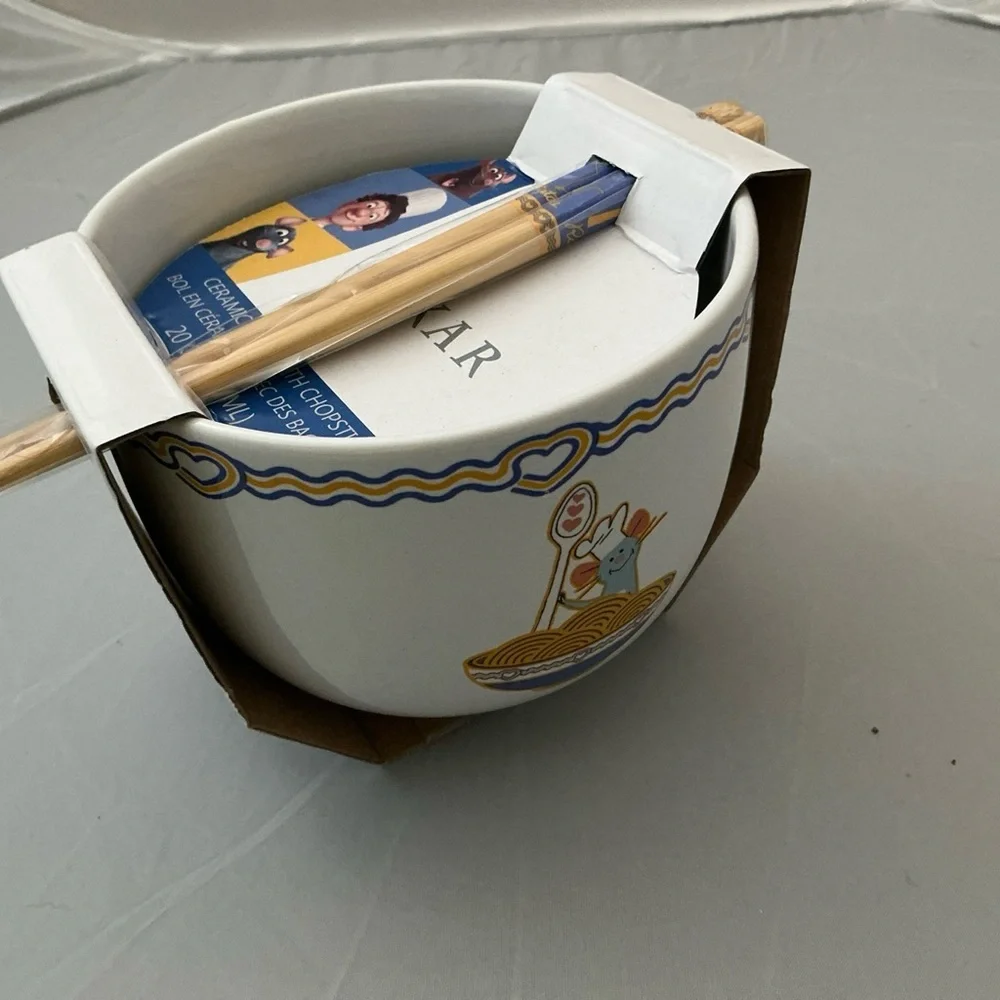 Disney Pixar's Ratatouille Ramen Noodle Bowl With Chopsticks, NEW Brand New - Picture 2 of 6